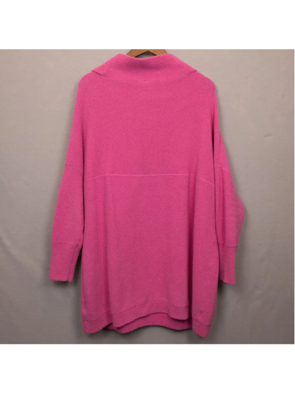 Free People Ottoman slouchy oversized pink tunic sweater-L